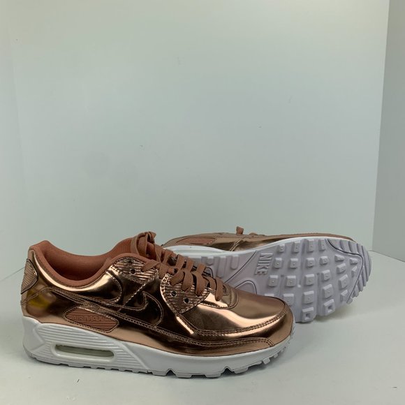 Nike Air Max 90 SP CQ6639-600 Liquid Metallic Rose Gold Bullet White QS OG Retro - Picture 6 of 11